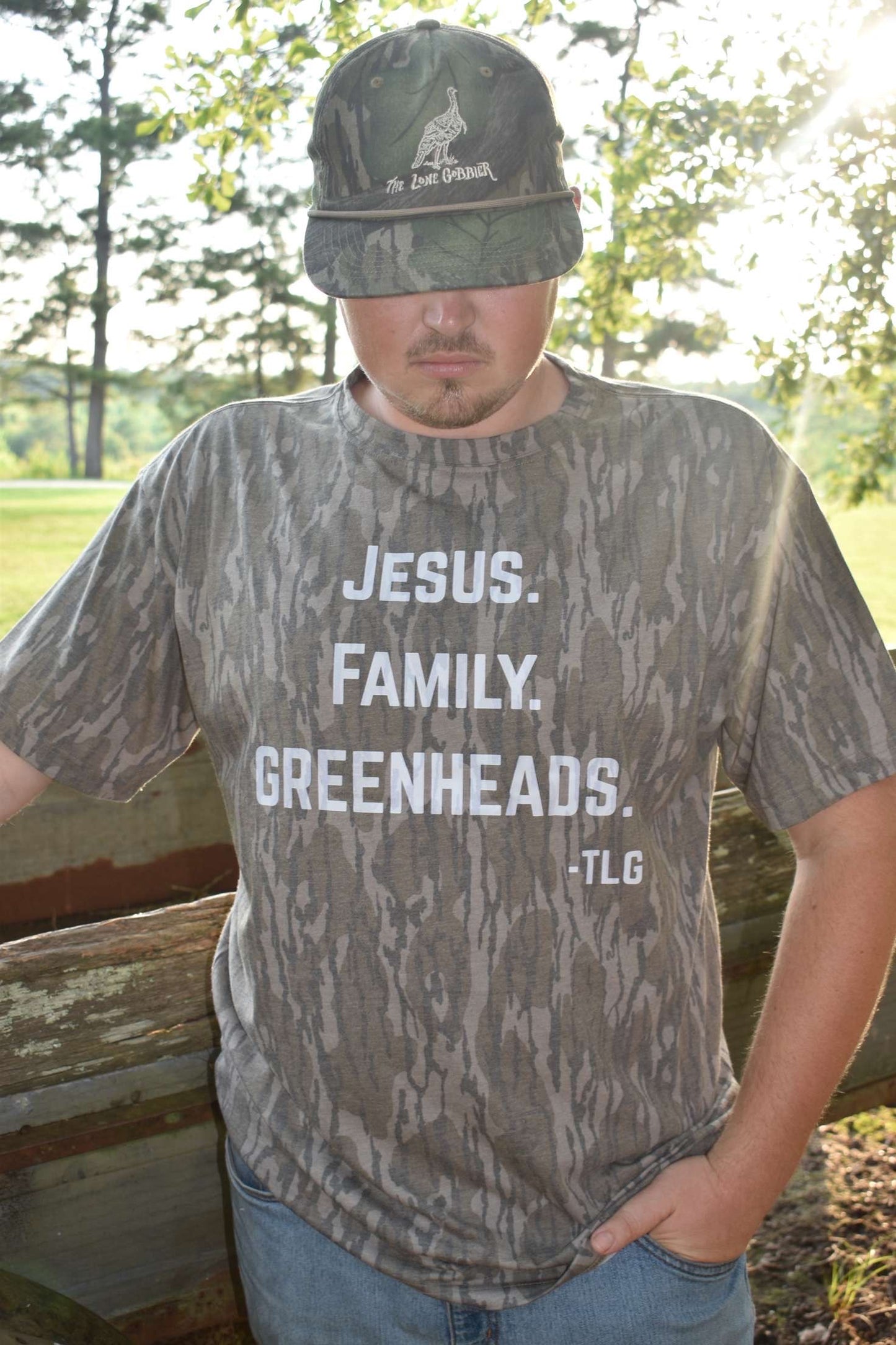 Jesus. Family. Greenheads. Bottomland Tshirt