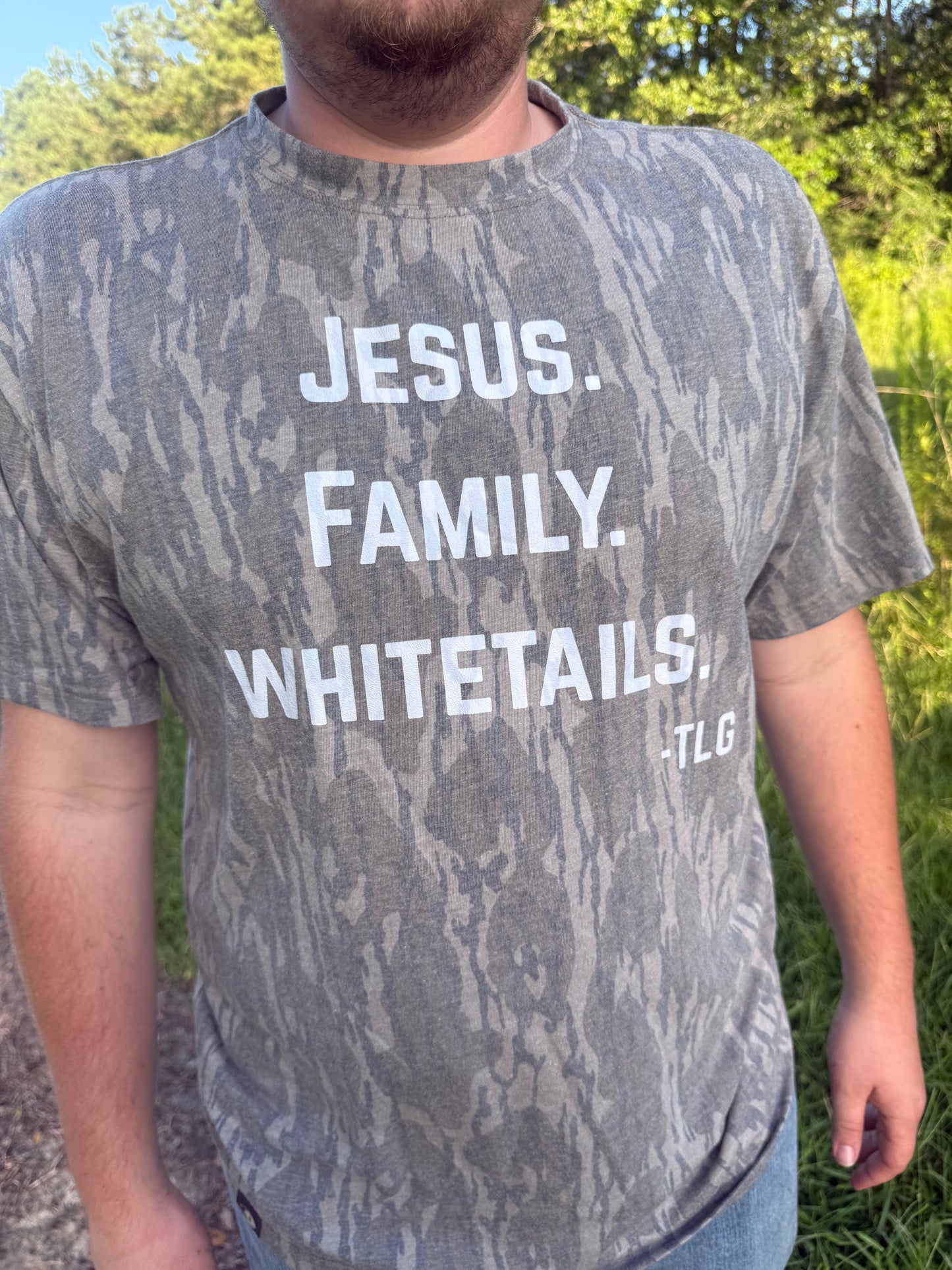 Jesus. Family. Whitetails. Bottomland Tshirt